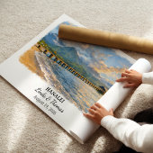 Hanalei Hawaii Poster, Watercolor, Custom ポスター
