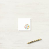 Hanami |の茶色のぶち猫および桜の水彩画 ポストイット (デスク上)