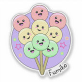 Hanami Dango Sweet Japanese Kawaii Food シール (正面)