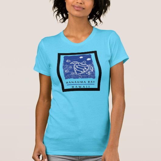 Hanauma湾のカメ Tシャツ (正面)