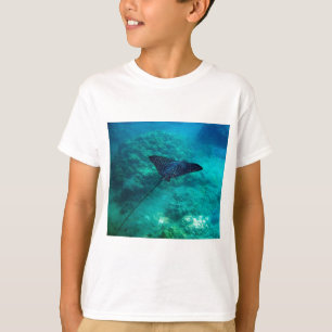 Hanauma湾のハワイによって斑点を付けられるトビエイ Tシャツ