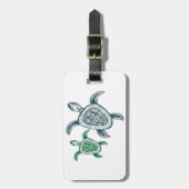 Hanauma湾のハワイのカメ ラゲッジタグ (正面縦)