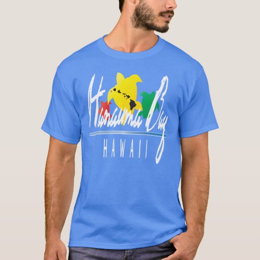 Hanauma湾のハワイのレゲエのワイシャツ Tシャツ (正面)