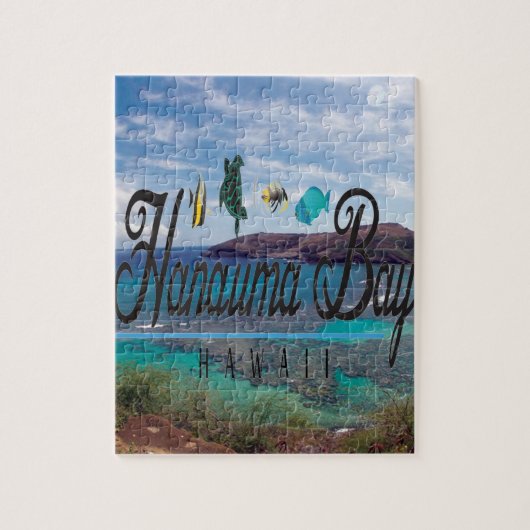 Hanauma湾のハワイの海洋生物 ジグソーパズル (縦)
