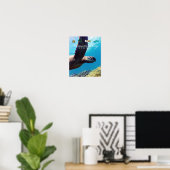 Hanauma Bay Hawaii Sea Turtle ポスター (ホームオフィス)