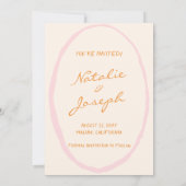 Hand 書 Pinstripes写真結婚のCD セーブザデート (裏面)