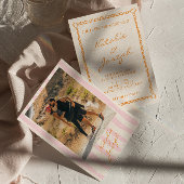 Hand 書 Pinstripes写真結婚のCD 招待状