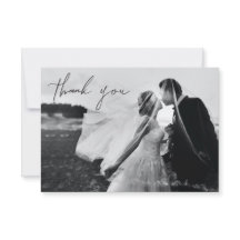 Hand 書 Thank Youの写真結婚ノートカード