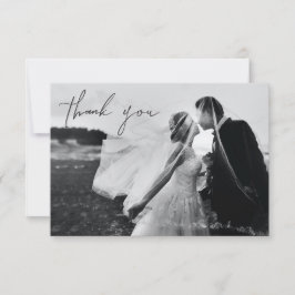 Hand 書 Thank Youの写真結婚ノートカード サンキューカード
