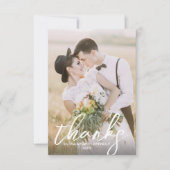 Hand 書's Script 2写真結婚サンキューカード サンキューカード (正面)