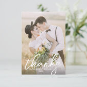 Hand 書's Script 2写真結婚サンキューカード サンキューカード (スタンド正面)