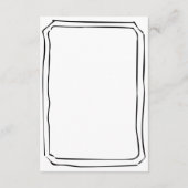 Hand 絵を描 Black and Whiteの結婚情報 エンクロージャーカード (裏面)