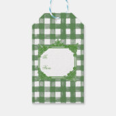 HAND 絵を描 GINGHAM Green Mix (トイル付き) ギフトタグ (正面)