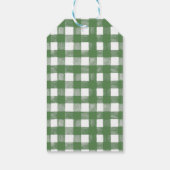 HAND 絵を描 GINGHAM Green Mix (トイル付き) ギフトタグ (裏面)