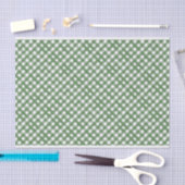 HAND 絵を描 GINGHAM Green Mix (トイル付き) 薄葉紙 (クラフト)