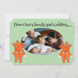 Hand 絵を描 Halloween GhoulsとGoblins PHOTO カード