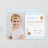 Hand 絵を描 Milk And Cookiesバースデーパーティーの写真 サンキューカード (正面/裏面)