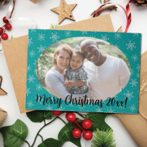 Hand 絵を描 White &  Aqua雪片オンティール（緑がかった色）写真