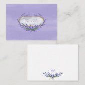 Hand 色彩の鮮やか Lavender Water Color Thank You ノートカード (正面/裏面)