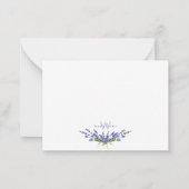 Hand 色彩の鮮やか Lavender Water Color Thank You ノートカード (裏面)