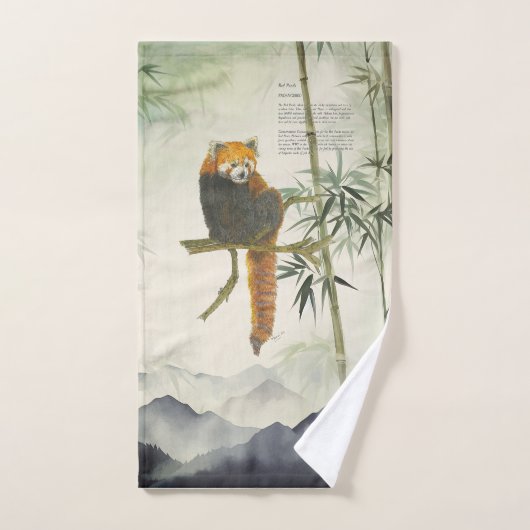 Hand 色彩の鮮やか Shangeled Red Panda ハンドタオル (ハンドタオル)