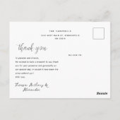 Hand-3写真書赤ちゃんシャワーありがとう ポストカード (裏面)