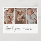 Hand-3写真書赤ちゃんシャワーありがとう ポストカード (正面)