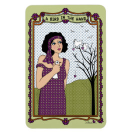 Hand_A_フレックス磁石4"x6"の中の鳥 マグネット