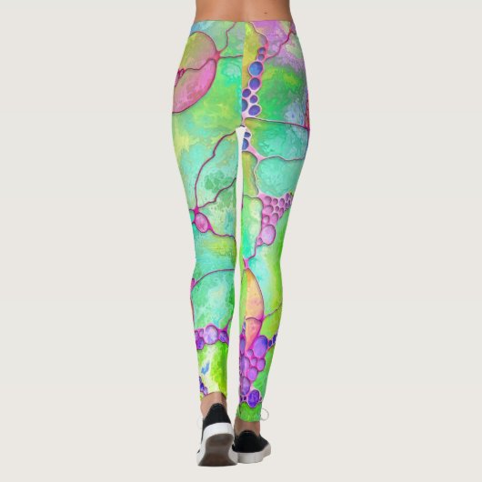 Hand And Digitally Painted Pattern Art 41 レギンス (裏面)