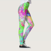 Hand And Digitally Painted Pattern Art 41 レギンス (右)