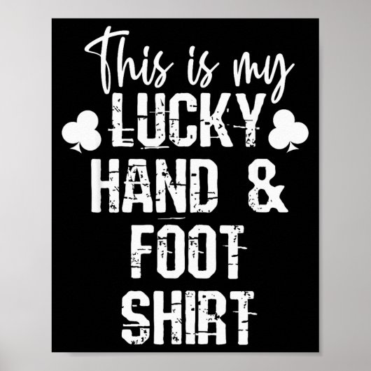 Hand And Foot Card Game Player Gift Funny Sharks C ポスター (正面)