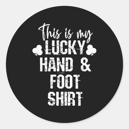 Hand And Foot Card Game Player Gift Funny Sharks C ラウンドシール (正面)