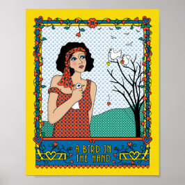 Hand_B_8x10ポスターの鳥 ポスター