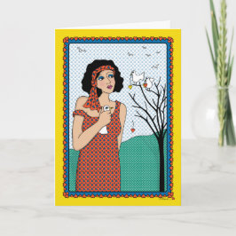 HAND_B_Greetingカードに入っている鳥 カード