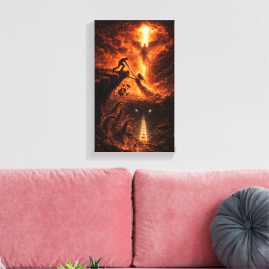 Hand Between Heaven and Abyss キャンバスプリント (インサイチュ (リビング))