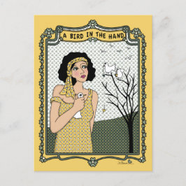 Hand_C_ポストカードに入った鳥 ポストカード