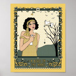 Hand_C_8x10ポスターの鳥 ポスター