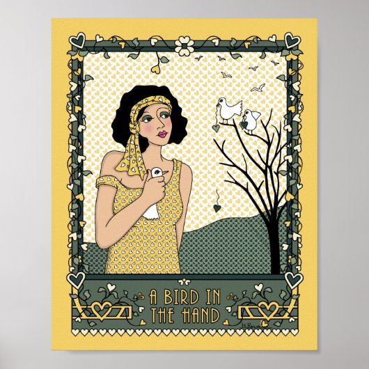 Hand_C_8x10ポスターの鳥 ポスター (正面)