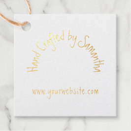 Hand Craftタイポグラフィ名ロゴWebサイト感謝してい フェイバータグ