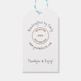 Hand Craftビジネスロゴ感謝してい名 ギフトタグ