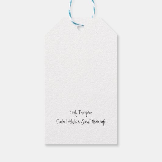 Hand Craftビジネスロゴ感謝してい名 ギフトタグ (裏面)