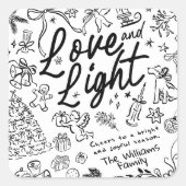 Hand Draw Christmas  スクエアシール (正面)