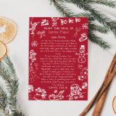 Hand Draw Doodle Christmas letter from Santa  招待状