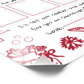 Hand Draw Doodle letter for Santa フォトプリント (角)