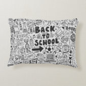 hand draw doodle school element アクセントクッション (裏面)