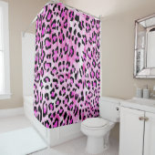 hand draw pink color seamless leopard pattern / il シャワーカーテン (インサイチュ)
