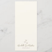 Hand Draw Quirky Whimsical Wedding メニュー (裏面)