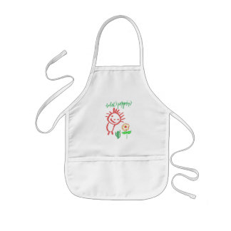 hand drawing baby  子供用エプロン