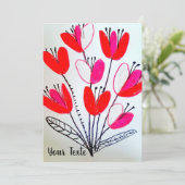 hand drawing Tulips Mother’s Day Card  シーズンカード (スタンド正面)
