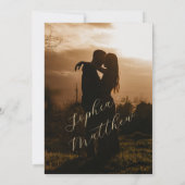 Hand Drawing  Wedding Photo Save The Date セーブザデート (裏面)